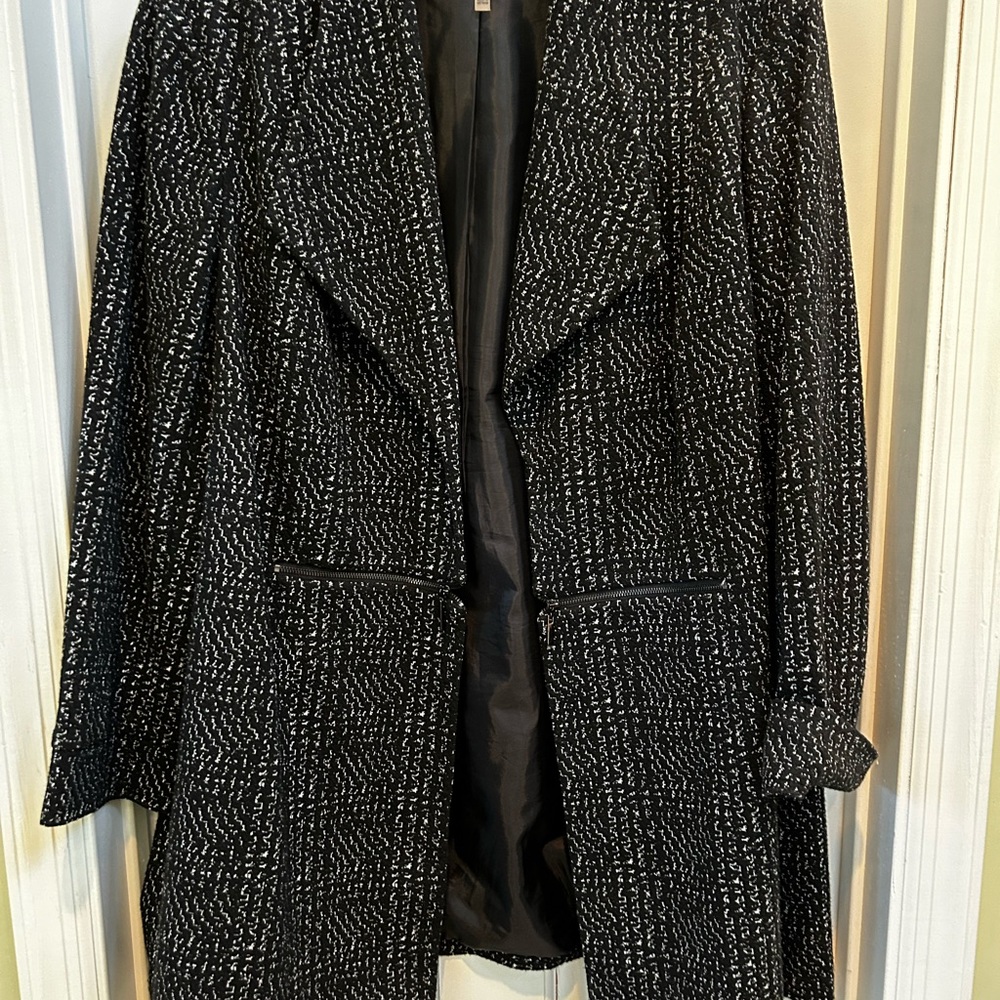 Kasper long line blazer with zipper detail